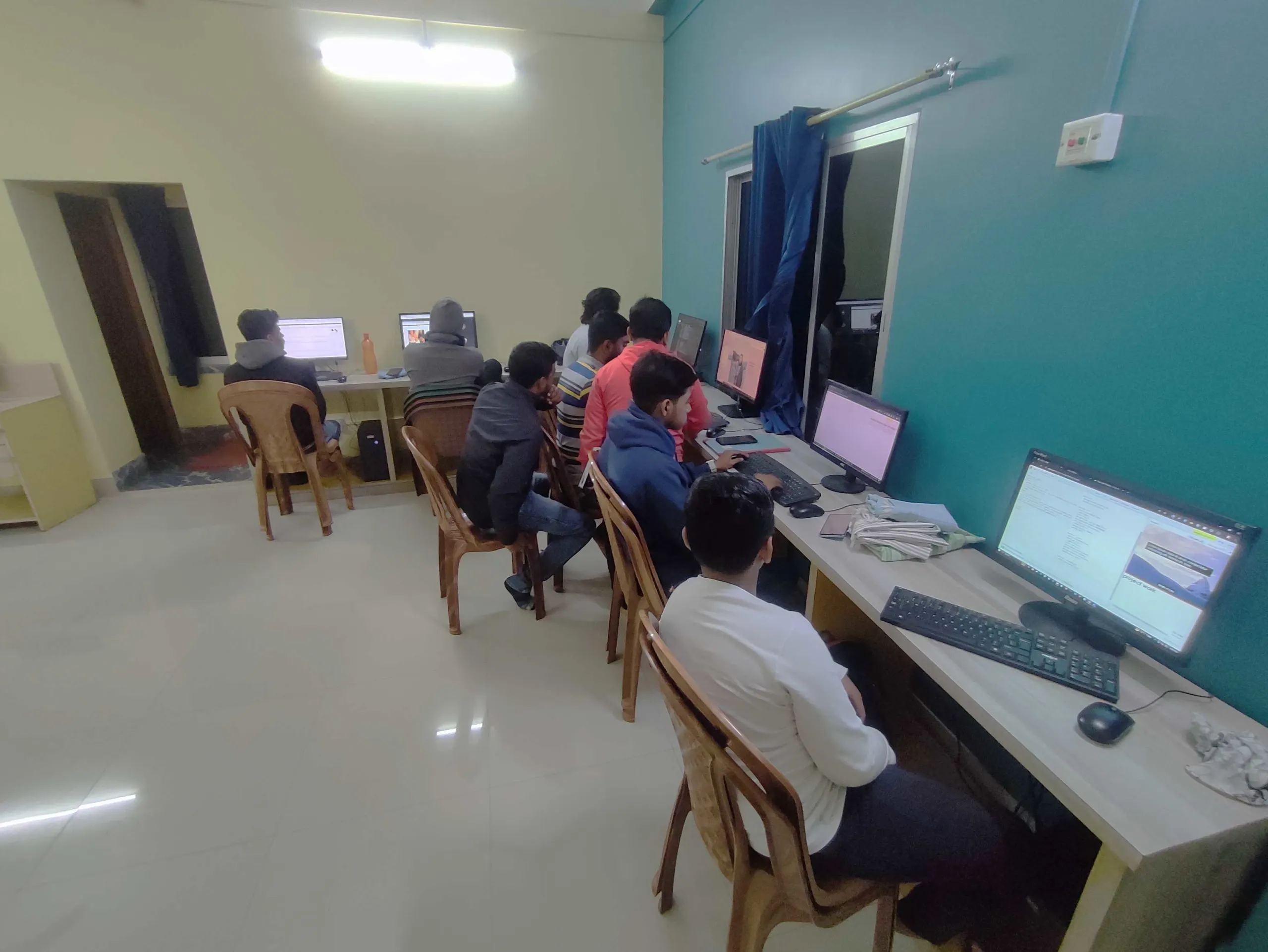 Students of Learn Computer Academy designing their personalized portfolio website