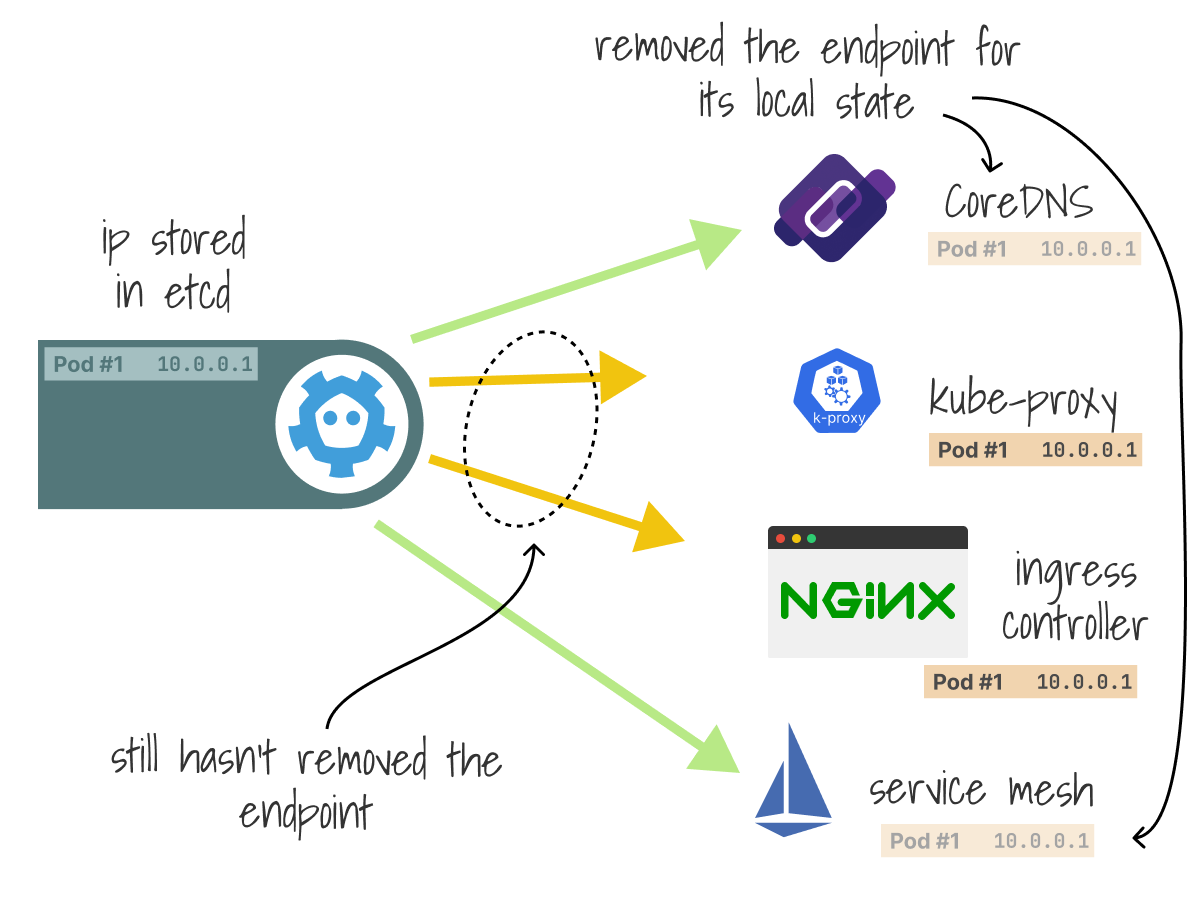 Endpoints are not propagated and removed at the same time