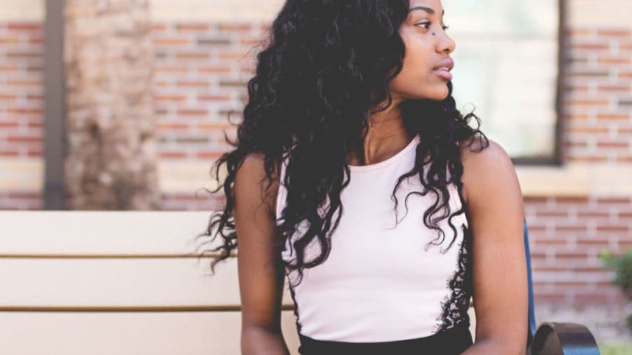 woman of color with psoriasis