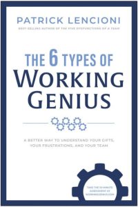 book cover of The 6 Types of Working Genius: A Better Way to Understand Your Gifts, Your Frustrations, and Your Team