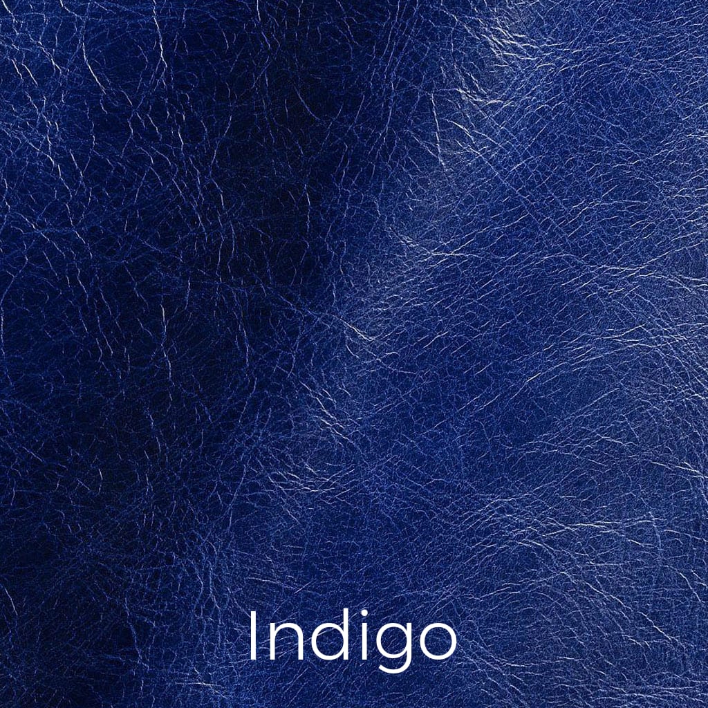 Distressed leather Indigo swatch