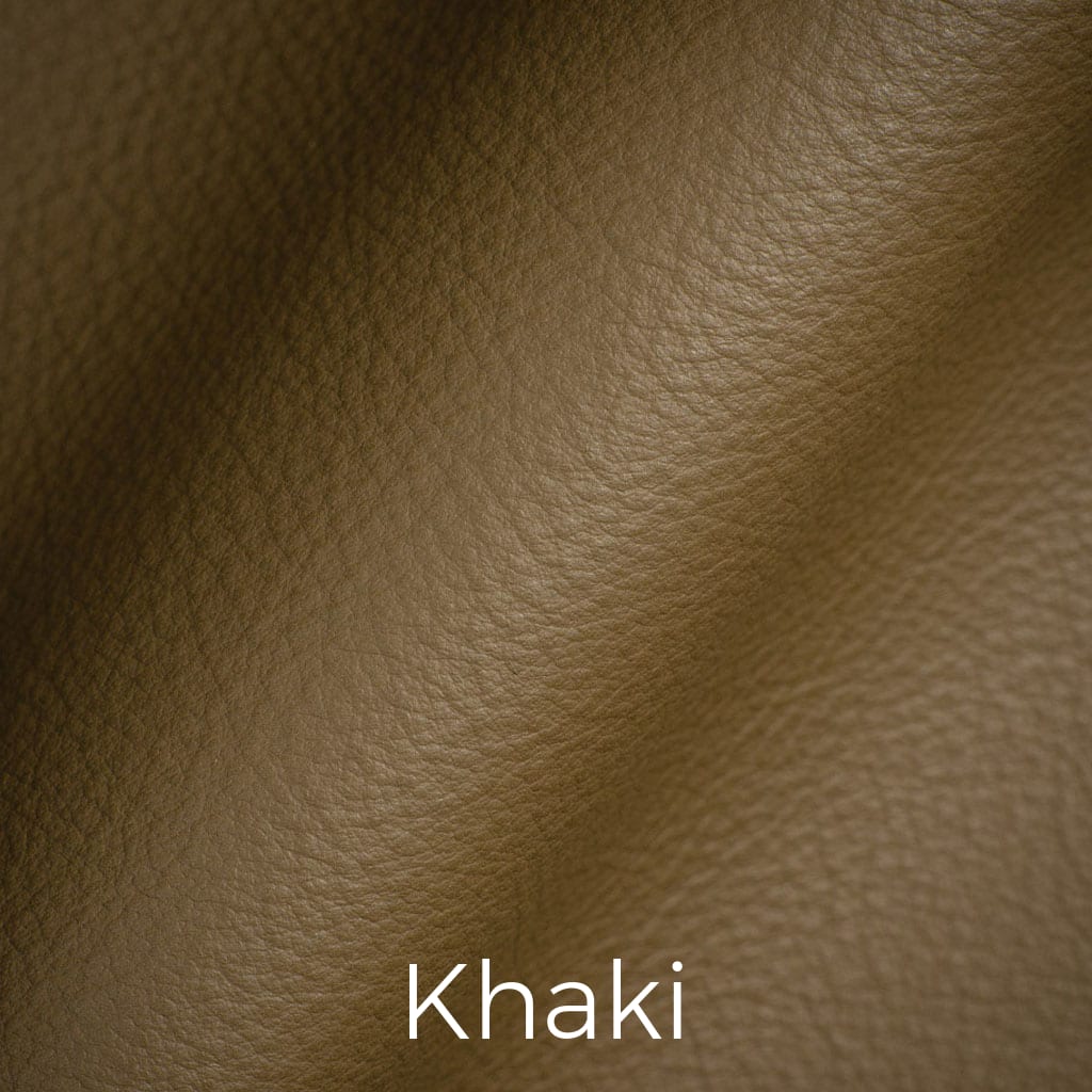 Colorful leather Khaki swatch
