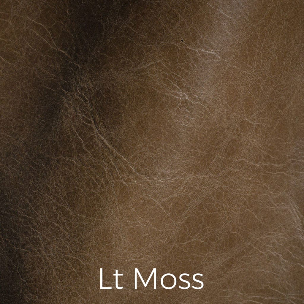 Distressed leather Lt Moss swatch