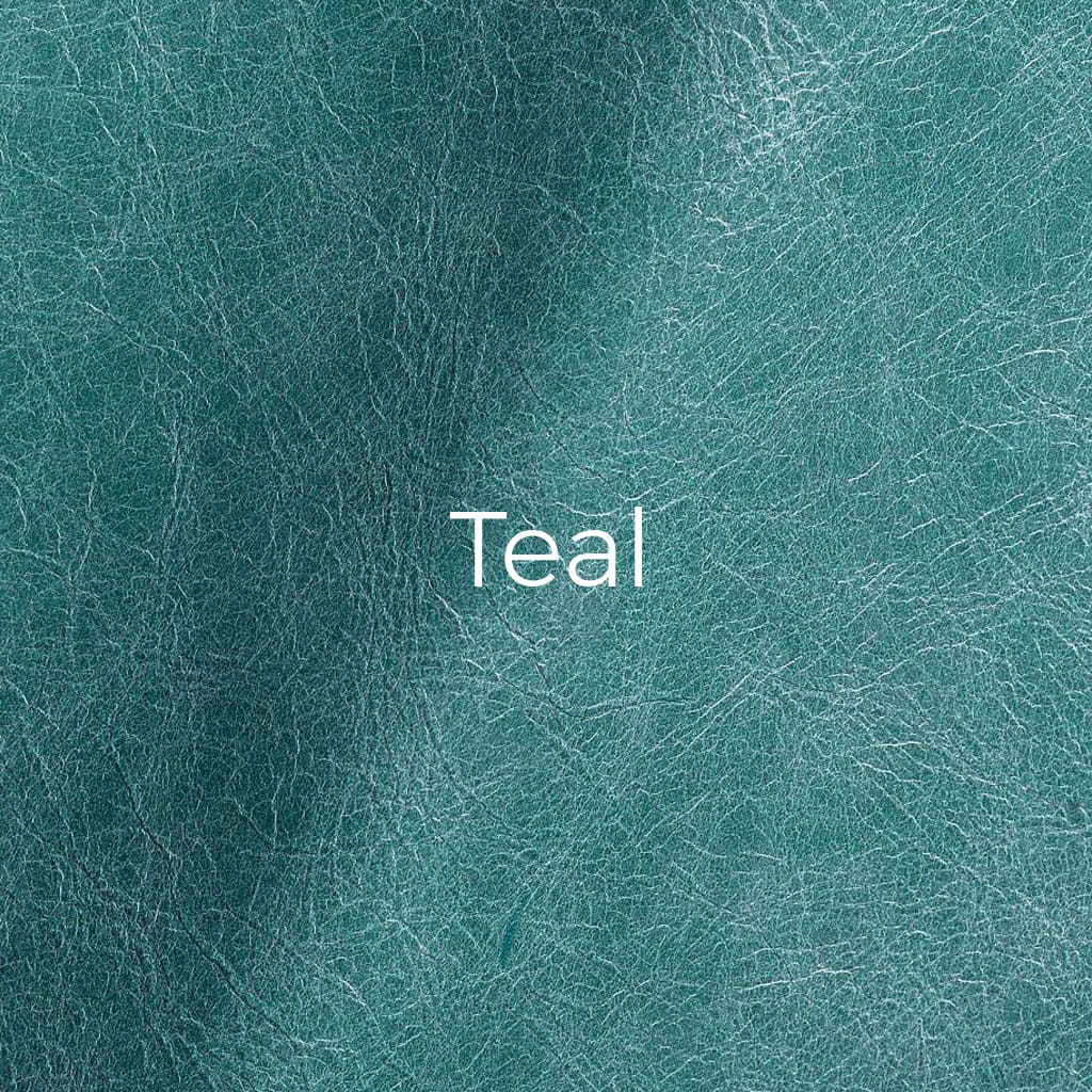 Distressed leather Teal swatch