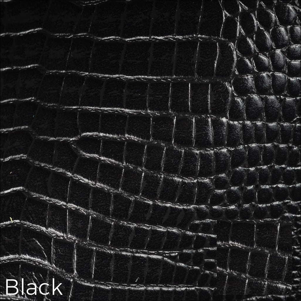Alligator Leather Collection Harness Black Color