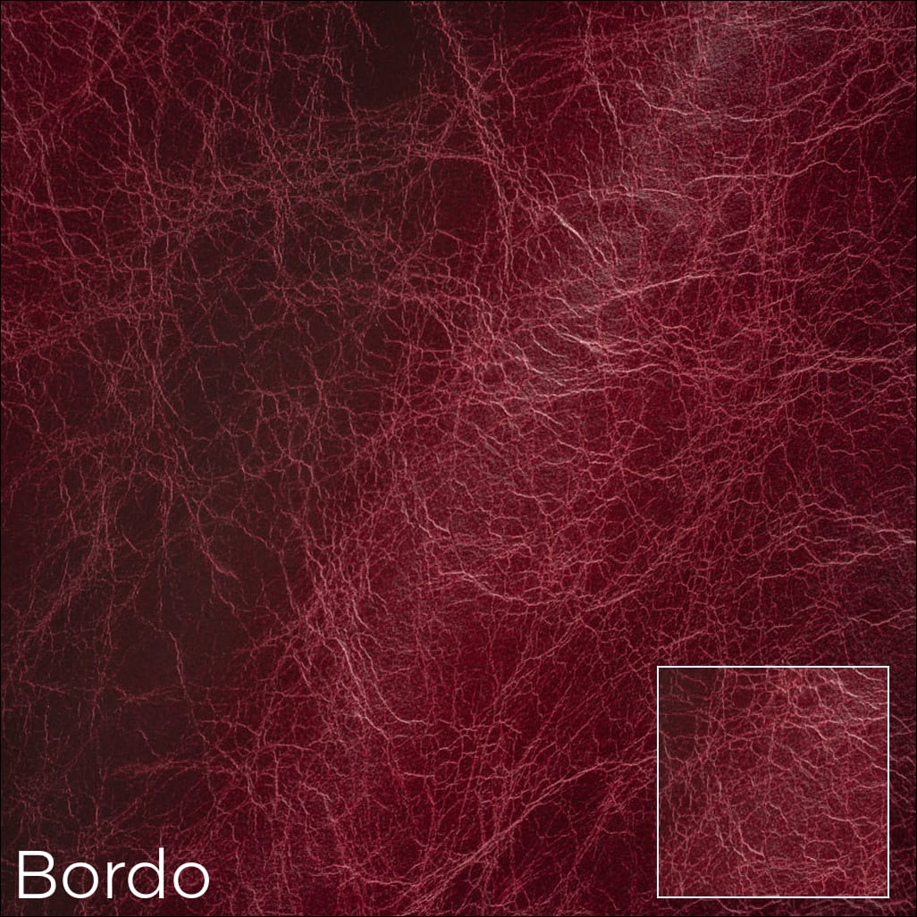 Distressed Leather Collection Bordo Red Color