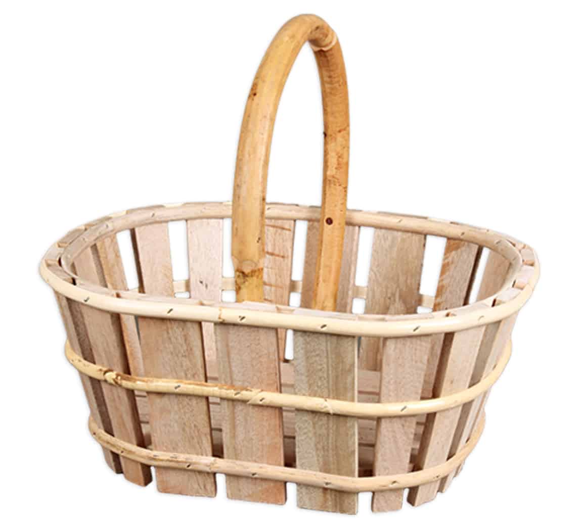 Petit panier avec anse en bois  De belles choses pour bébés