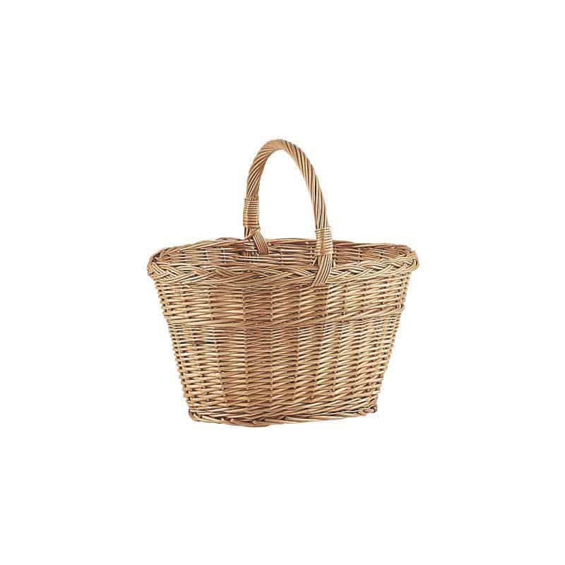 Panier en osier naturel ovale mini cm17x13h6/18