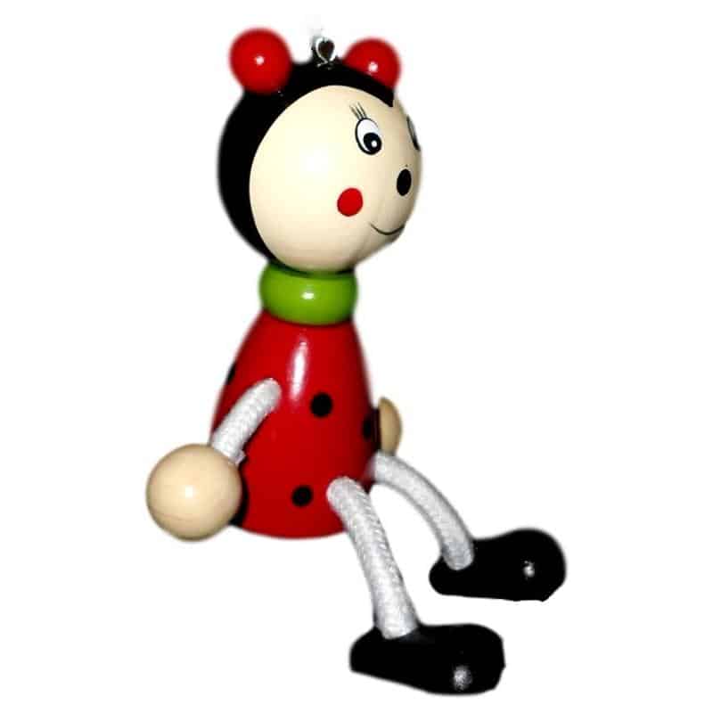 Jouet En Bois à Pousser - Coccinelle Colorée - Pour Enfants à Partir De 12 Mois - Encouragement à La Marche