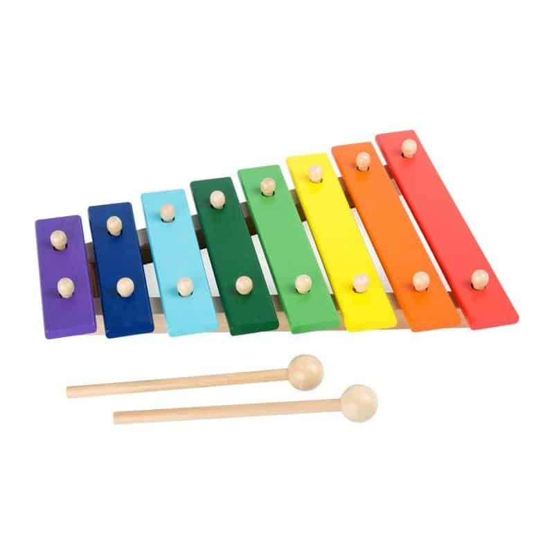 Xylophone en bois multicolore