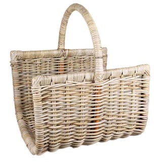 Panier à bois en osier Buff - L.65 x l.45 x H.43 cm