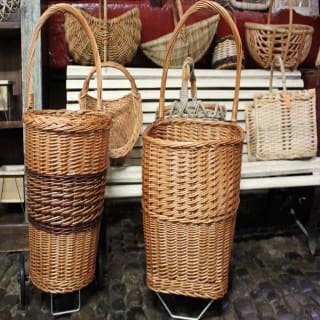 Paniers osier, Paniers bois, paniers à bûches, accessoires cheminées chez  Vannerie du Boisle