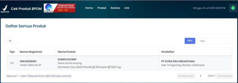 Bukti BPOM
