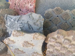 used wooden blocks for printing