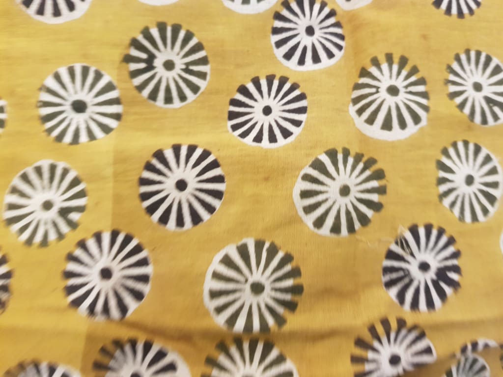 discharge printed cotton