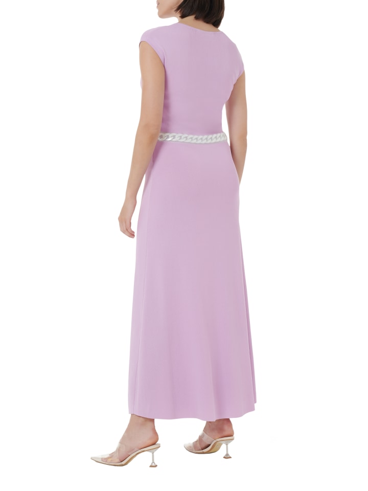 Empire Chain Knit Dress leem