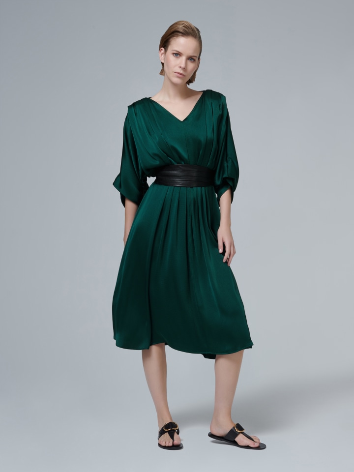 Belted-Pleated-Dress---Shorter-length