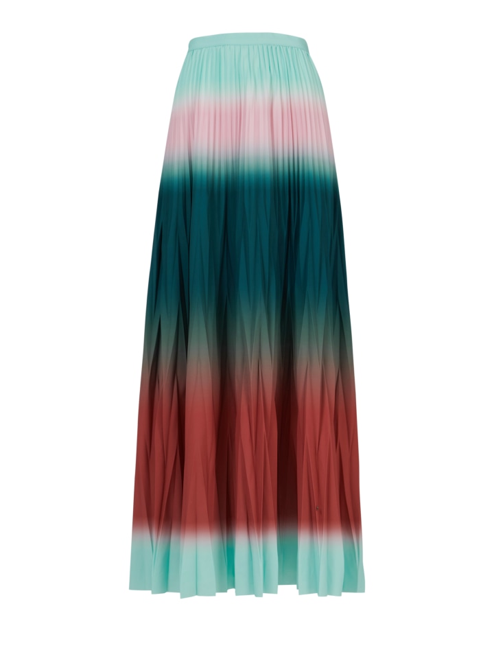 Tie-Dye-Pleated-Printed-Skirt