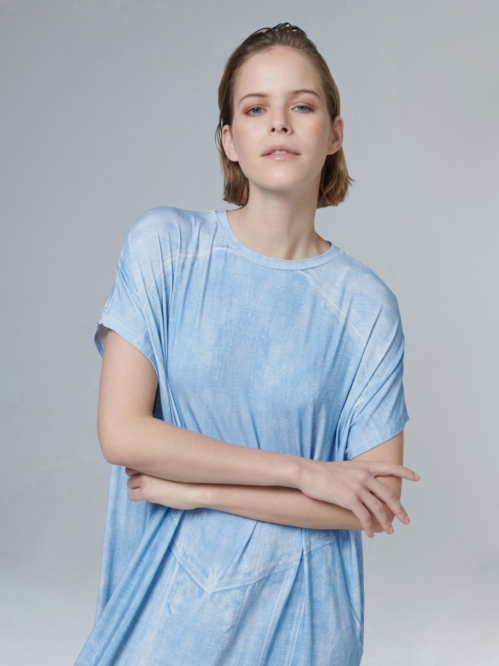 Denim-Effect-Kaftan