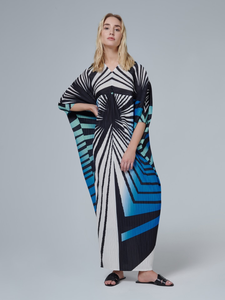 Graphic-Print-Plisse-Kaftan