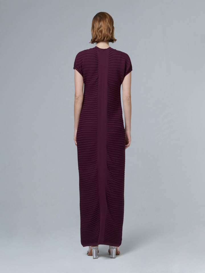 Embossed-Textured-Knitted-Dress