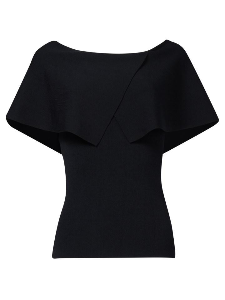 Sailor Neckline Knitted Top Leem