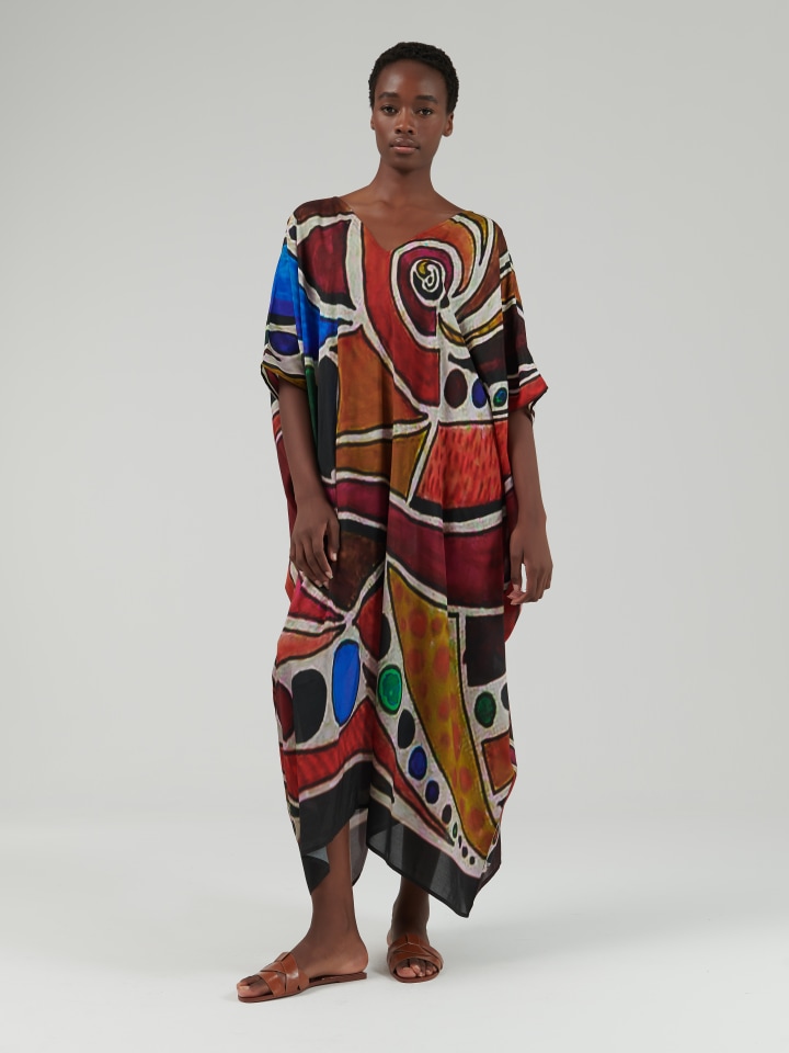 Abstract-Print-Kaftan---Shorter-length