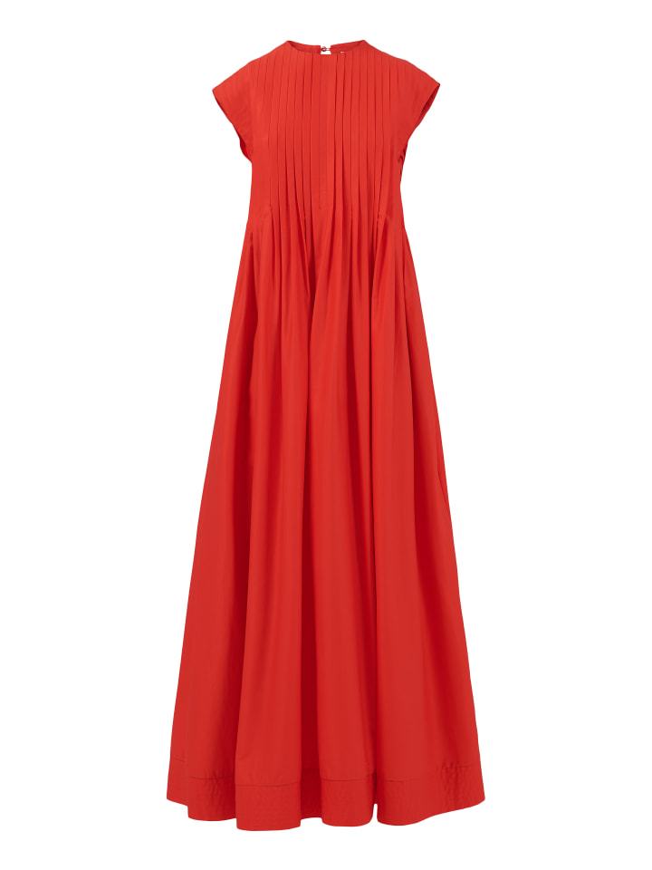 Drop-Shoulder-Pleated-Dress