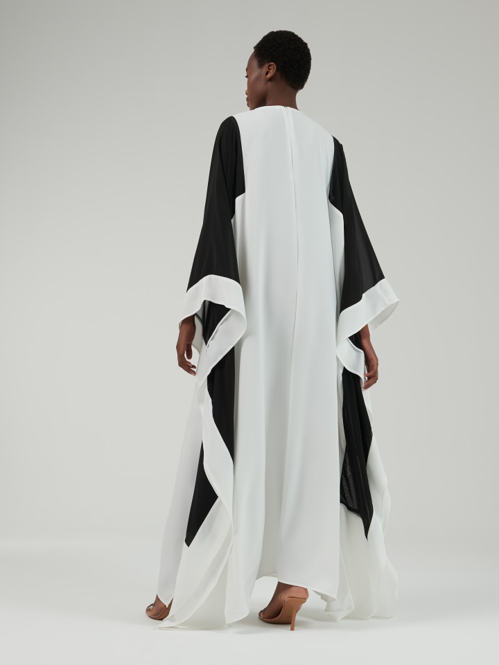 Monochrome-Chiffon-Kaftan