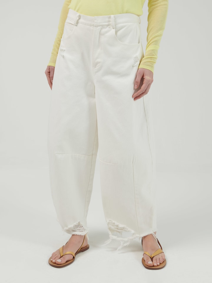 Distressed-Barrel-Trousers