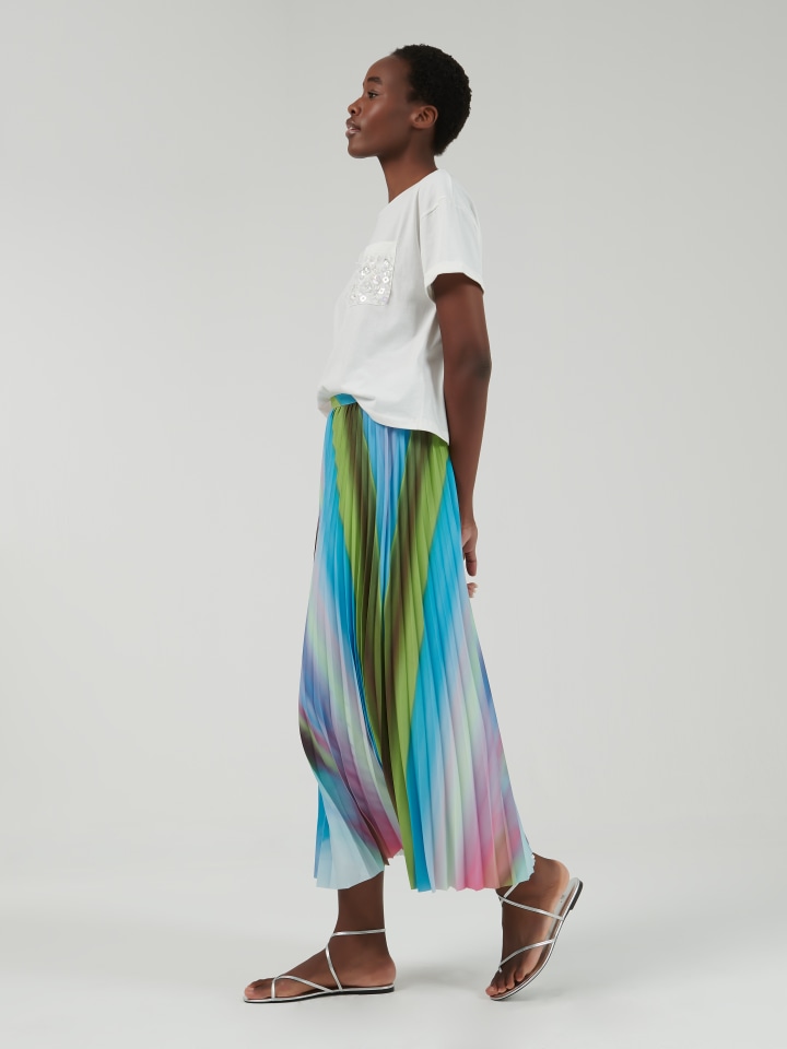 Printed-Pleated-Skirt---Shorter-length