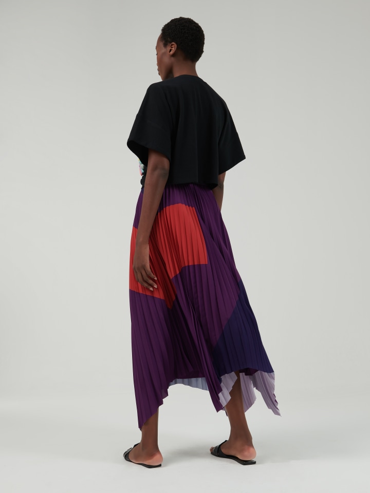 Color-Block-Pleated-Skirt