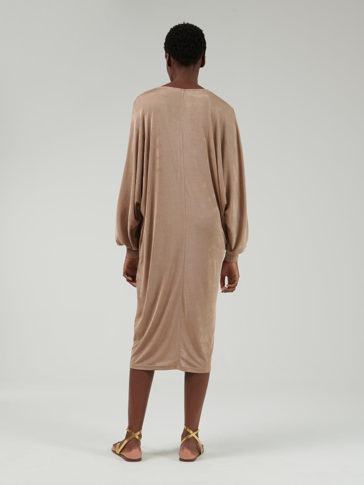 Metallic-Effect-Batwing-Kaftan---Shorter-length