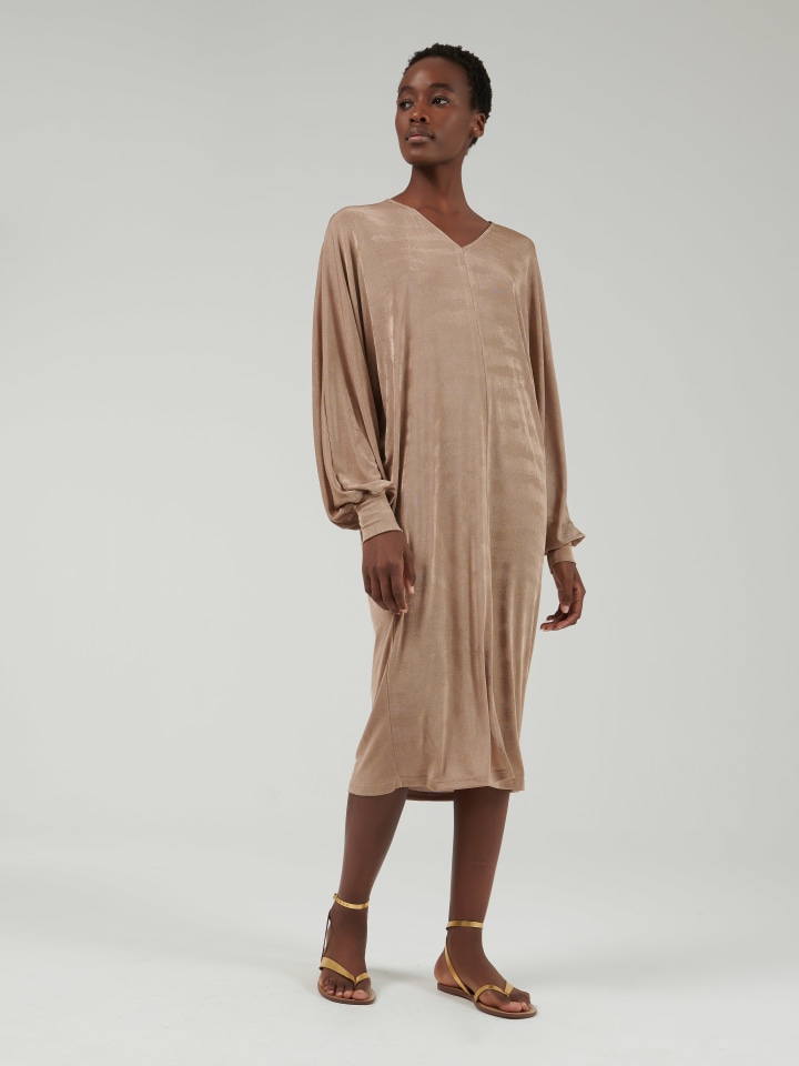 Metallic-Effect-Batwing-Kaftan---Shorter-length