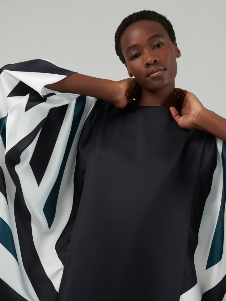 Geometric-Printed-Sleeve-Kaftan