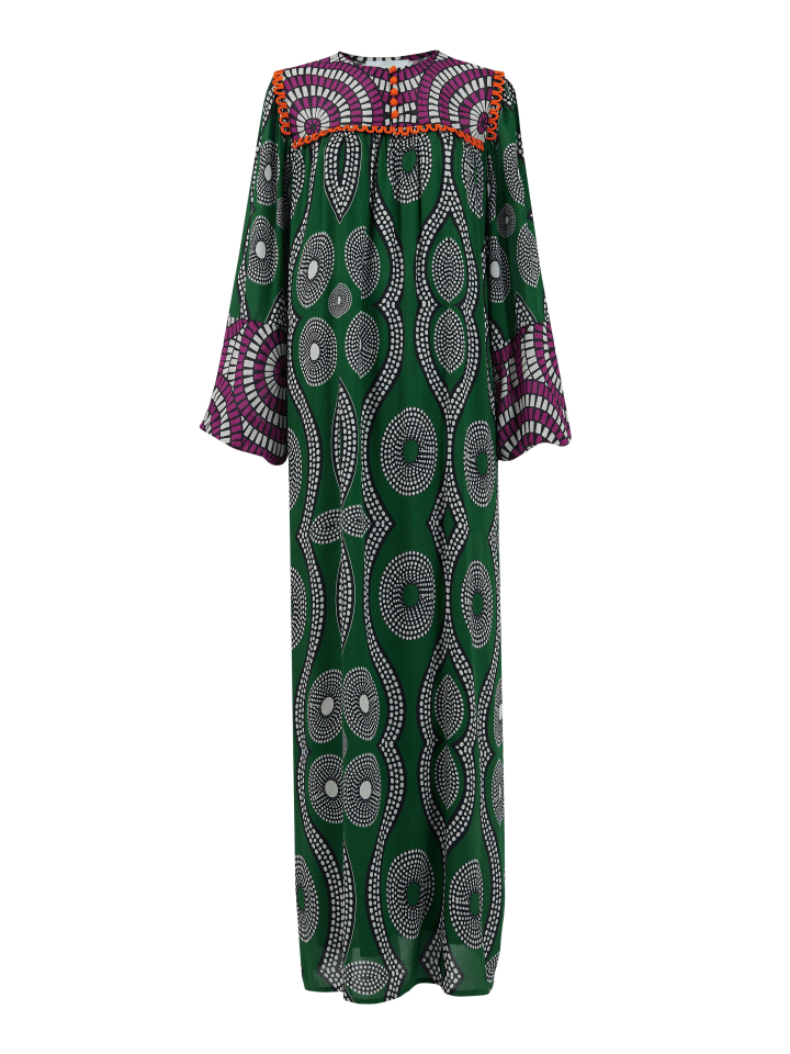 Contrast-Print-Kaftan