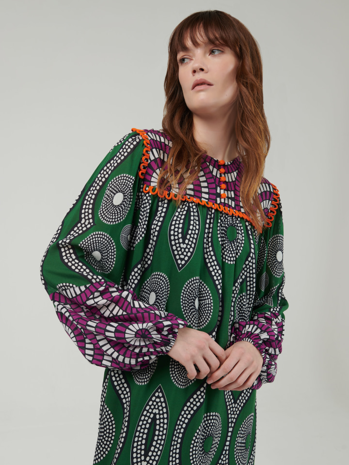 Contrast-Print-Kaftan