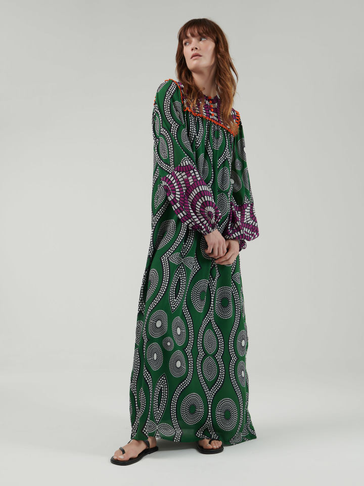 Contrast-Print-Kaftan