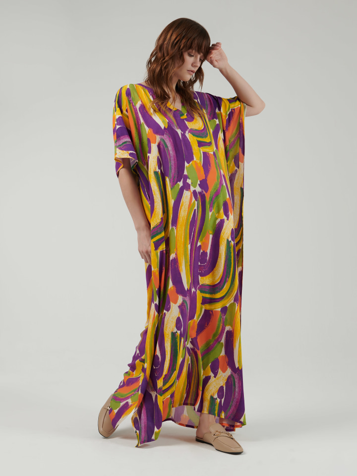 Brush-Stroke-Print-Kaftan