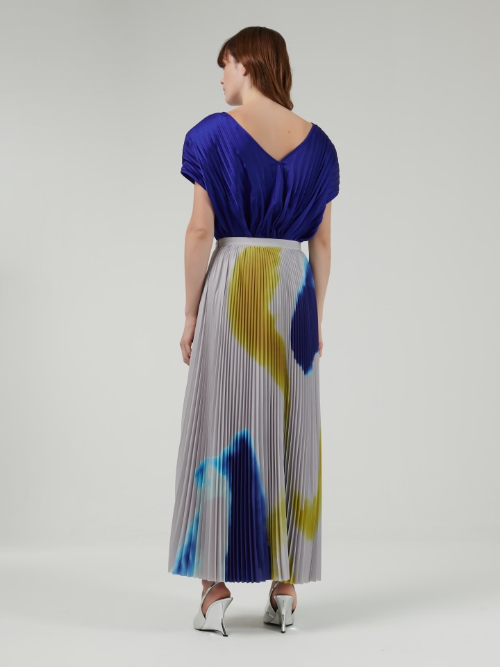 Organic-Print-Pleated-Skirt