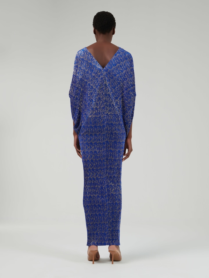 Foil-Print-Plisse-Kaftan