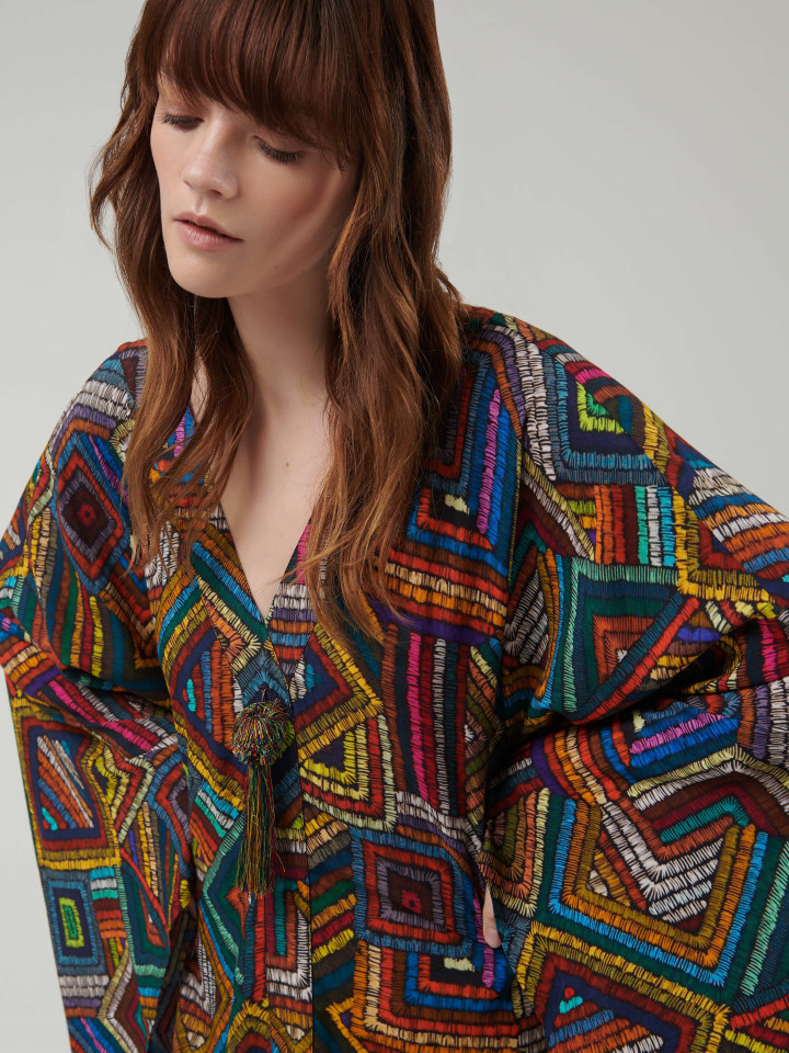 Scribbles-Print-Kaftan