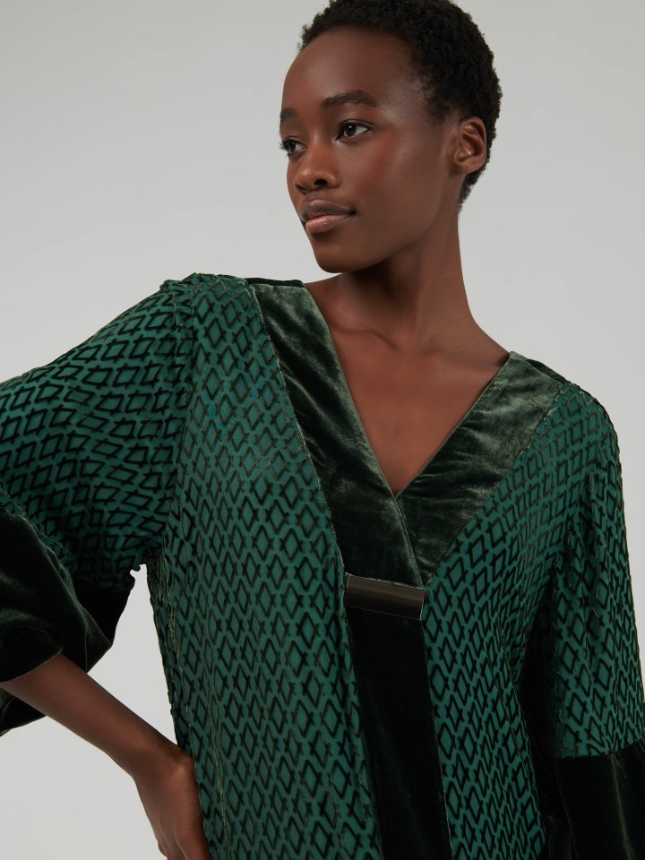 Herringbone-Burnout-Kaftan