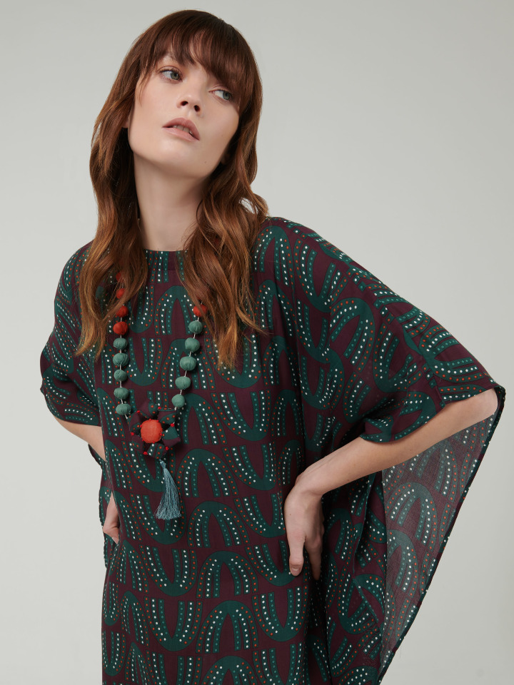 Boat-Neck-Printed-Kaftan