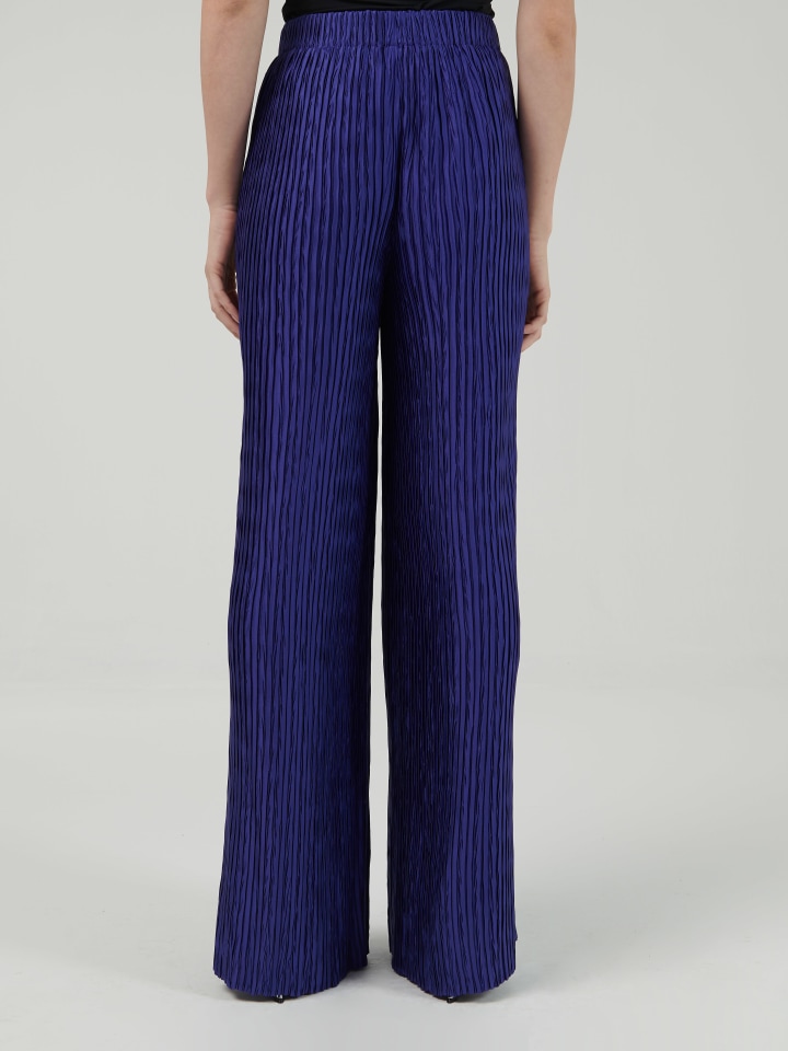 Plisse-Wide-Leg-Trousers