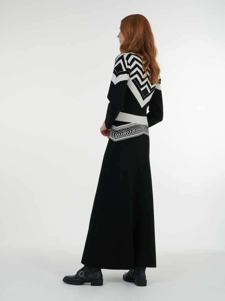 Jacquard-Knit-Dress