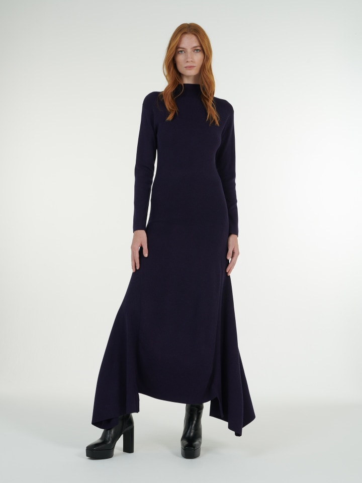 Handkerchief Hem Knit Dress | leem