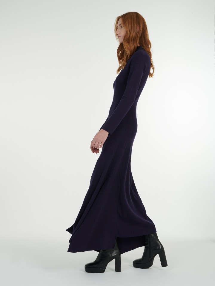 Handkerchief Hem Knit Dress leem