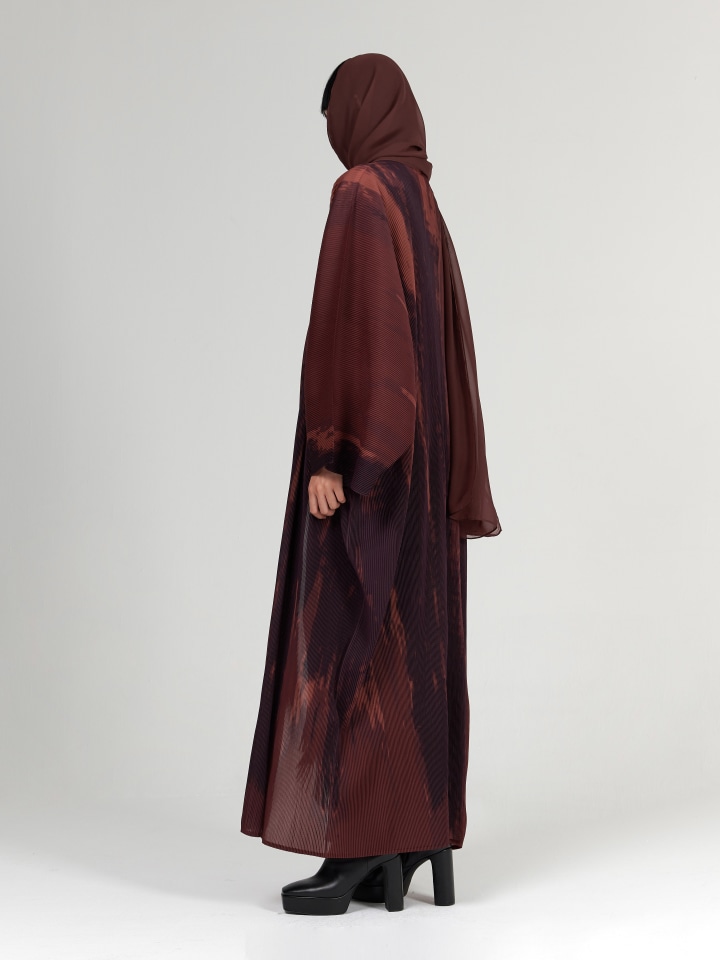 Printed-Plisse-Abaya-with-Tarha