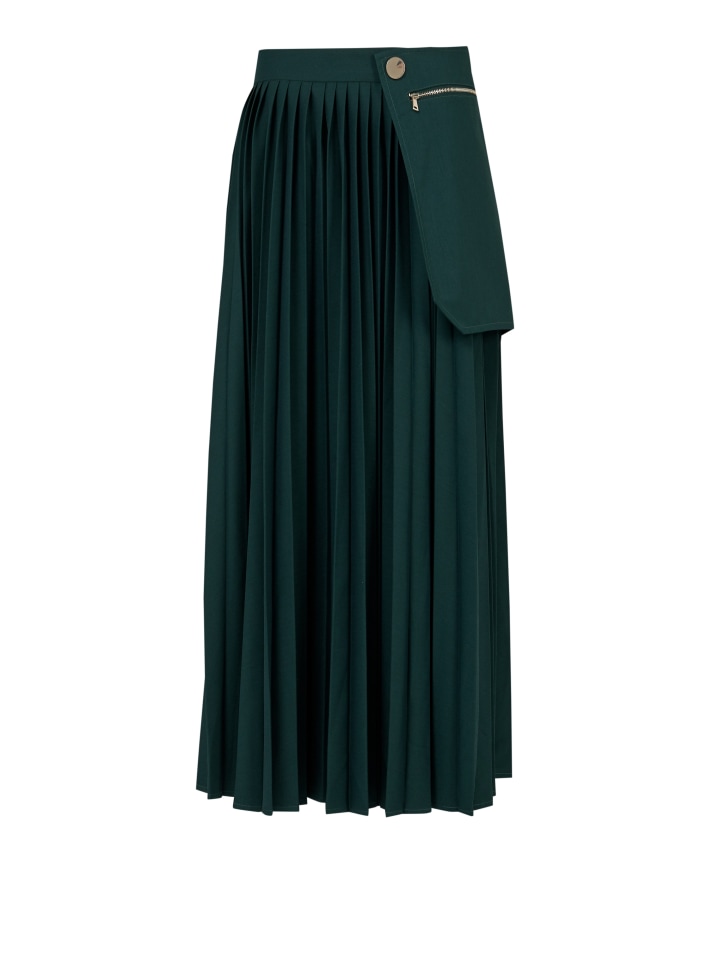 Maxi-Pleated-Skirt---Shorter-Length